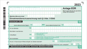 Anlage EÜR – offizielles Elster-Formular zur EÜR