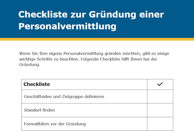 Ausschnitt - Personalvermittlung gründen