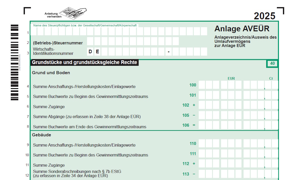Ausschnitt Anlage AVEÜR 2025