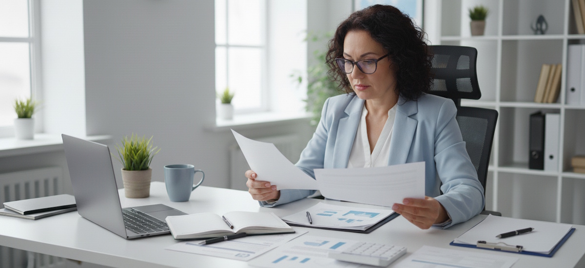 Freiberufler oder Kleingewerbe Entscheidung anhand von Unterlagen und Zahlen im Büro