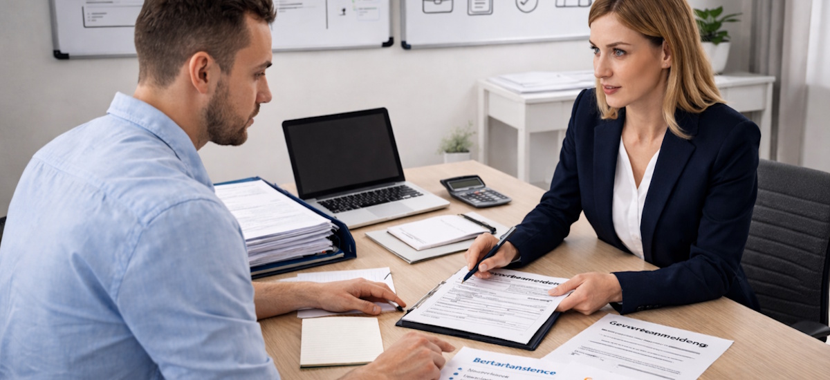 Beratung zur Gewerbeanmeldung für ein Kleingewerbe „Dienstleistungen aller Art“ im Büro