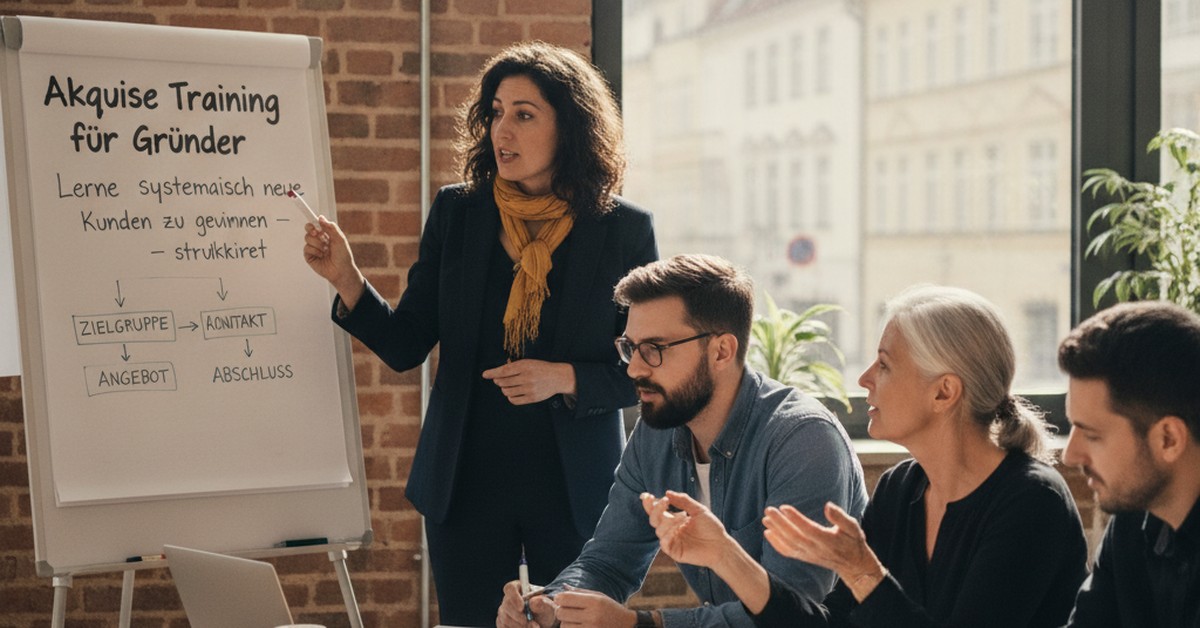Akquise Training — für Gründer — Lerne im geförderten Akquise Training systematisch neue Kunden zu gewinnen – strukturie