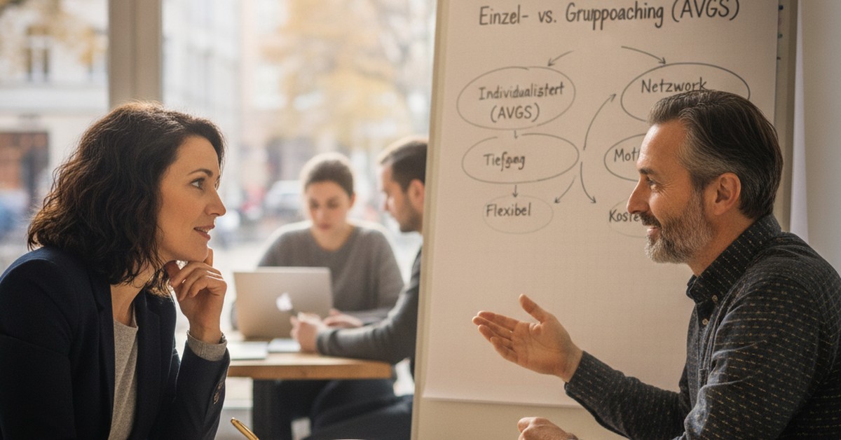 Einzelcoaching vs Gruppencoaching — Einzel- vs